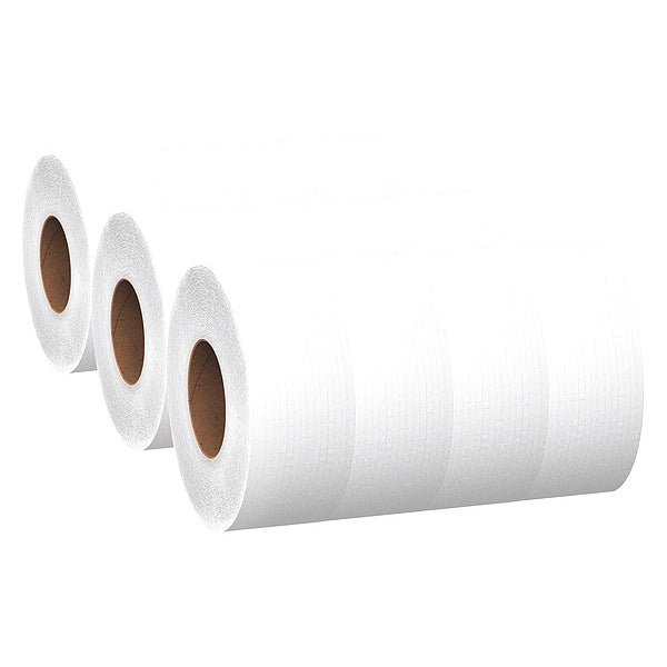 High-Capacity Jumbo Roll Toilet Paper, 2-Ply, White, Non-perforated, (1,000'/Roll, 12 Rolls/Case)