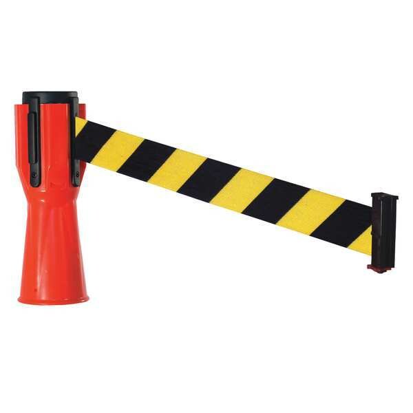Retracta-Cone Topper, Plastic, 9 1/2 in H, 120 in L, 2 1/2 in W, Orange