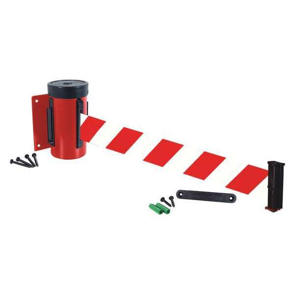 Retractable Belt Barrier, 10 ft., Red