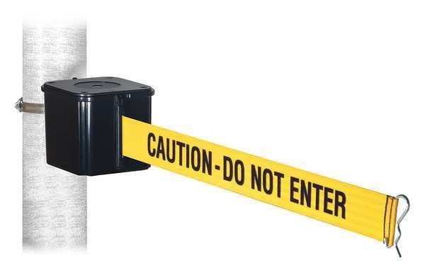 Retractable Belt Barrier, Yellow/Black