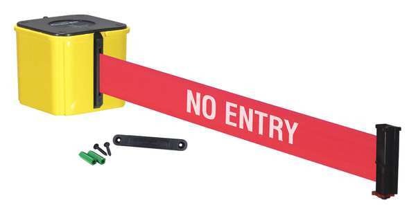 Retractable Belt Barrier, 20 ft., Red