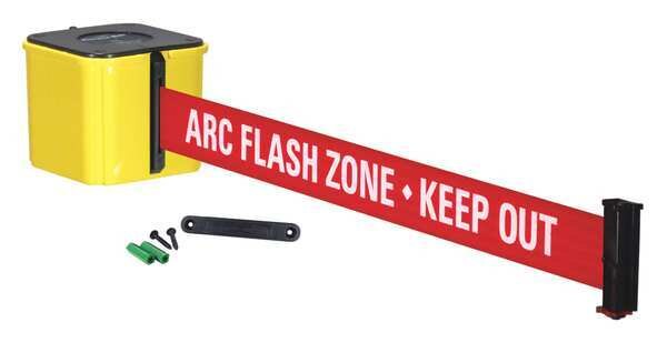 Retractable Belt Barrier, Black, 29 ft.