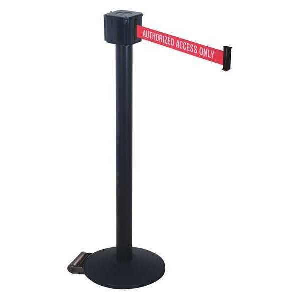 Belt Barrier, Aluminum, 14in., Black ABS