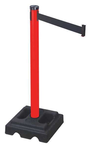 Belt Barrier, Black, Square, Black Rubber