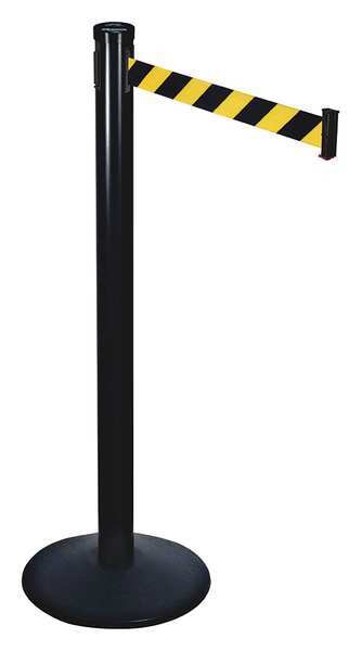 Belt Barrier, Black/Yellow, Sloped