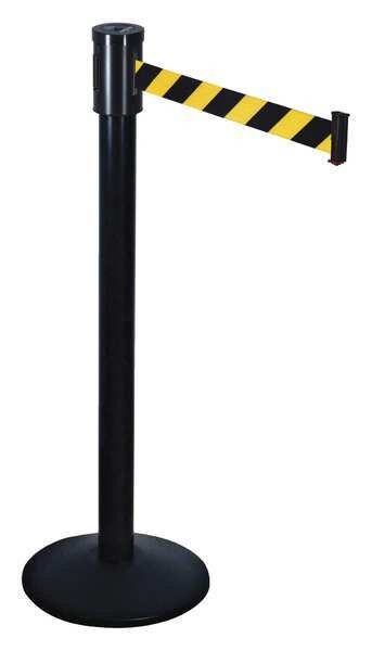 Belt Barrier, Black/Yellow, Cast Iron