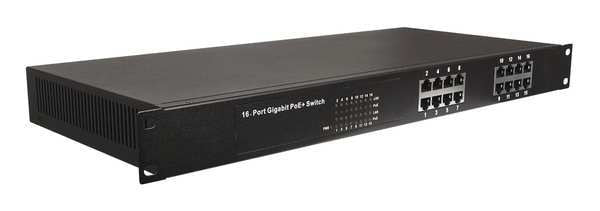 PoE SwitchCamera Inputs 16, Black