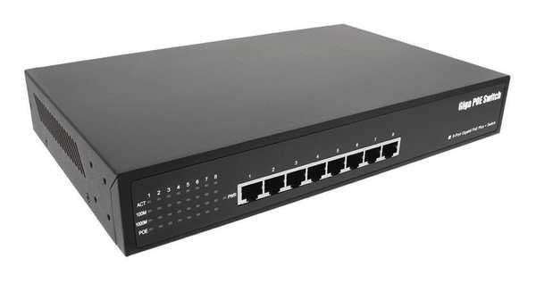 PoE SwitchCamera Inputs 8, Black