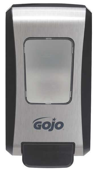 FMX-20 2000mL Foam Soap Dispenser, Push-Style, Chrome/Black