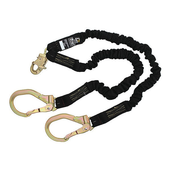 ShockWave2 Arc Flash 100% Tie-Off Shock Absorbing Lanyard, Black, 6 ft.