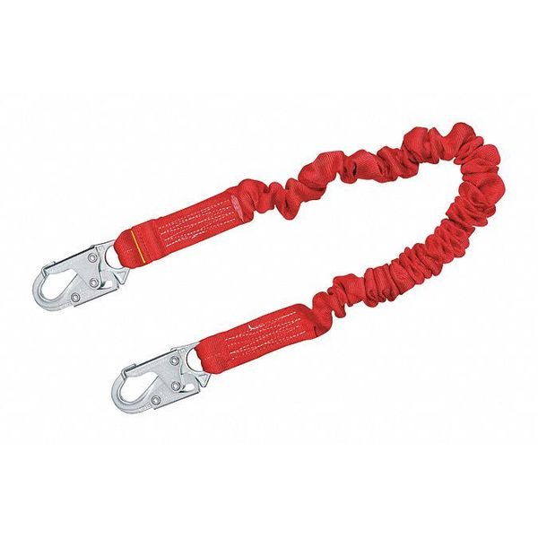Shock Absorbing Lanyard, 6 ft., 310 lb. Weight Capacity, Red