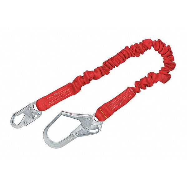 Shock Absorbing Lanyard, 6 ft., 310 lb. Weight Capacity, Red