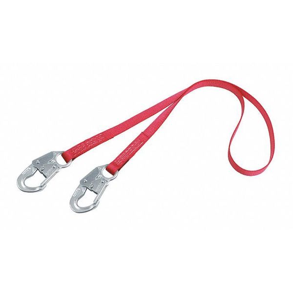 Positioning Lanyard, 3 ft., 310 lb. Weight Capacity, Red