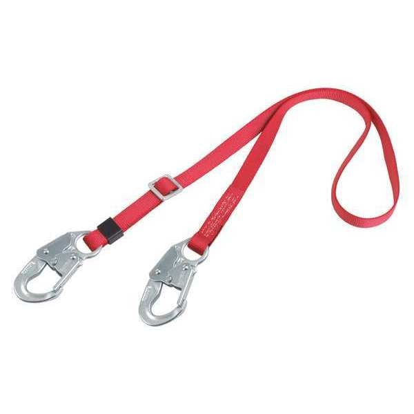 Adjustable Positioning Lanyard, 6 ft., 310 lb. Weight Capacity, Red