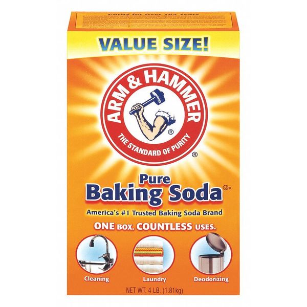 Baking Soda, 4 lb., Odorless, Box, PK6