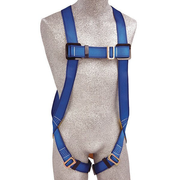 Full Body Harness, Vest Style, XL, Polyester, Blue
