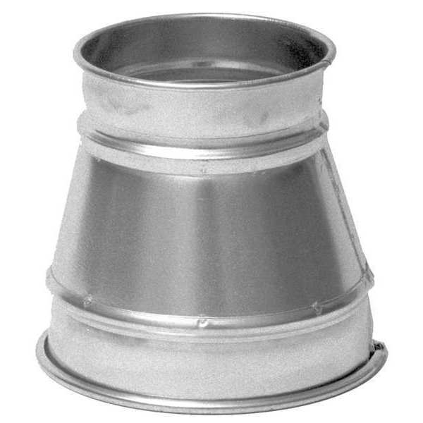 Duct Reducer, Steel, 22 ga Thick, Round