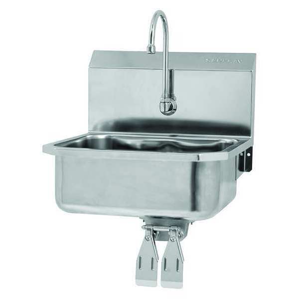 Hand Sink, With Faucet, 19 In. L, 18 In. W