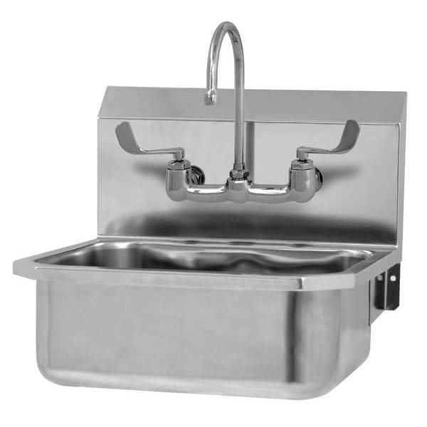 Hand Sink, With Faucet, 19 In. L, 18 In. W