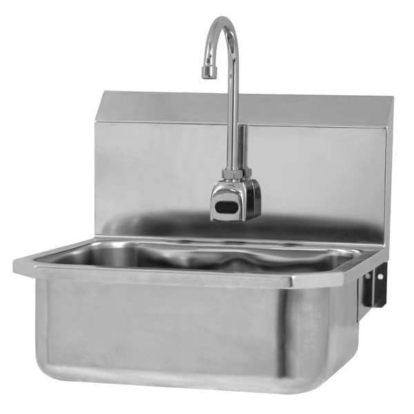 Hand Sink, With Faucet, 19 In. L, 18 In. W