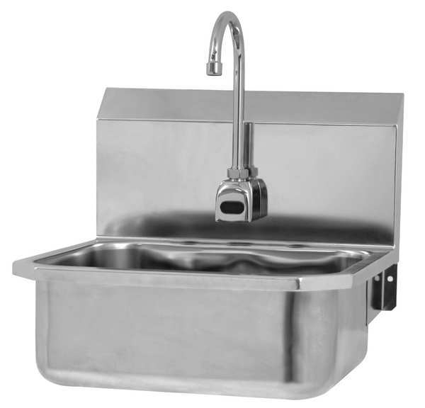 Hand Sink, With Faucet, 19 In. L, 18 In. W