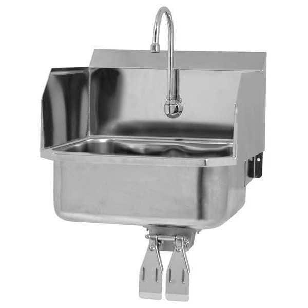 Hand Sink, With Faucet, 19 In. L, 18 In. W