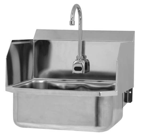 Hand Sink, With Faucet, 19 In. L, 18 In. W