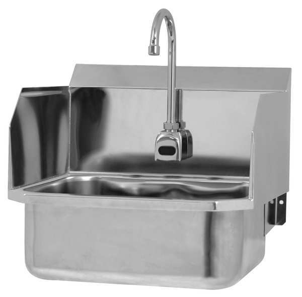 Hand Sink, With Faucet, 19 In. L, 18 In. W