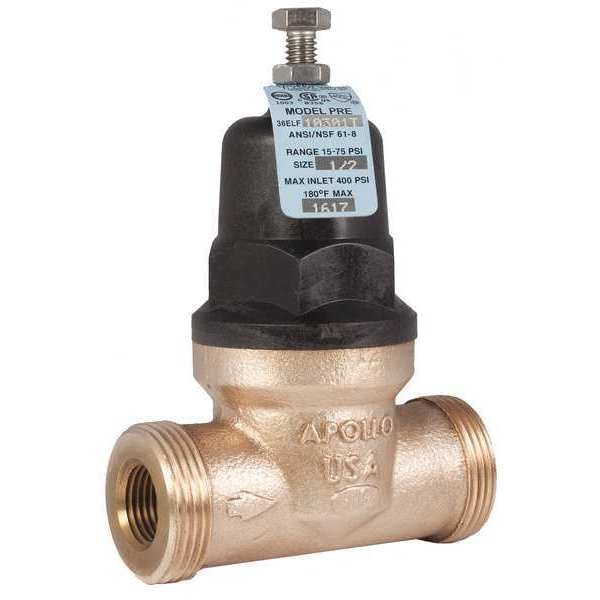 Water Pressure Reducing Valve, 1/2 In.