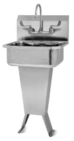 Hand Sink, With Faucet, 19 In. L, 18 In. W