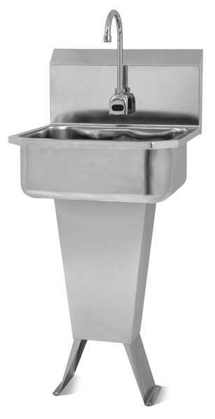 Hand Sink, With Faucet, 19 In. L, 18 In. W