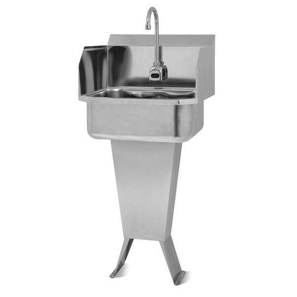 Hand Sink, With Faucet, 19 In. L, 18 In. W
