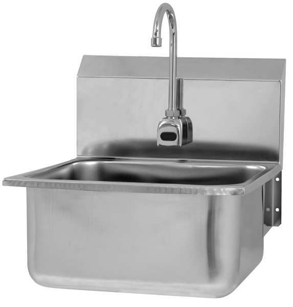 Hand Sink, With Faucet, 21 In. L, 20 In. W