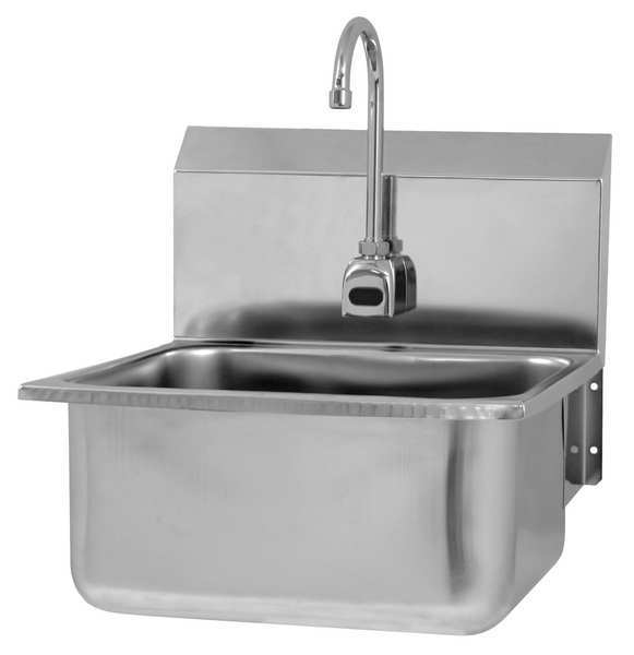 Hand Sink, With Faucet, 21 In. L, 20 In. W