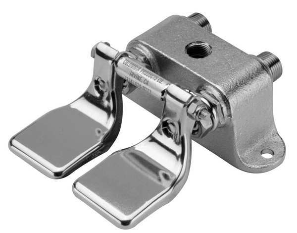 Double Foot Pedal Valve, 1/2 In NPT, Mounting Type: Top