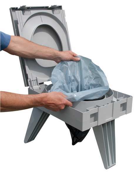 Portable Toilet, Plastic, Wt. 8.43 lb