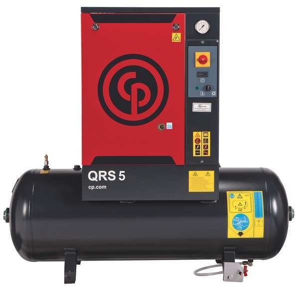 Rotary Screw Air Compressor, 5HP, 1Ph