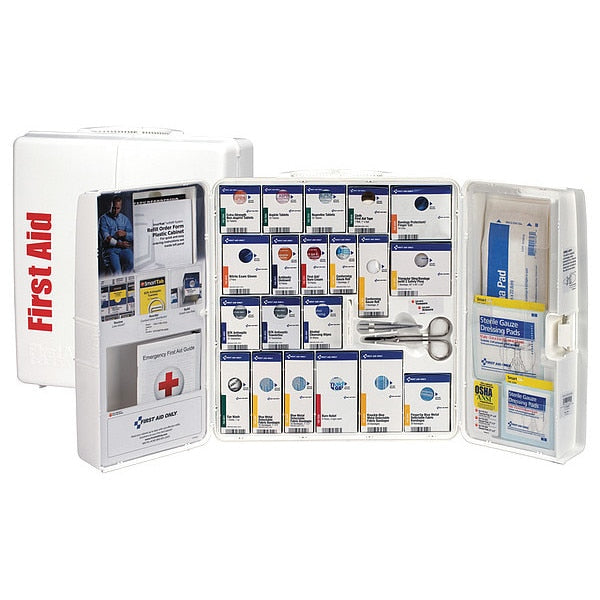 Bulk First Aid Cabinet, Plastic, 50 Person