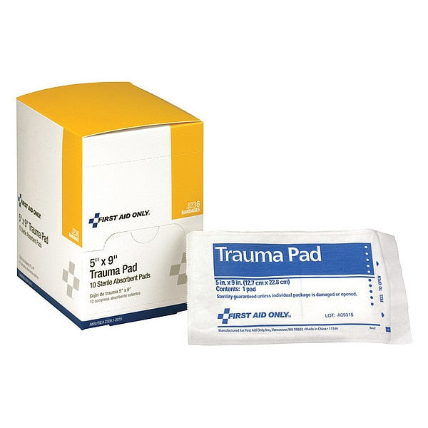 Trauma Pad, Sterile, White, 5 in. W, PK10
