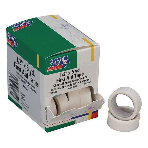 First Aid Tape, White, 1/2 in. W, 5 in. L