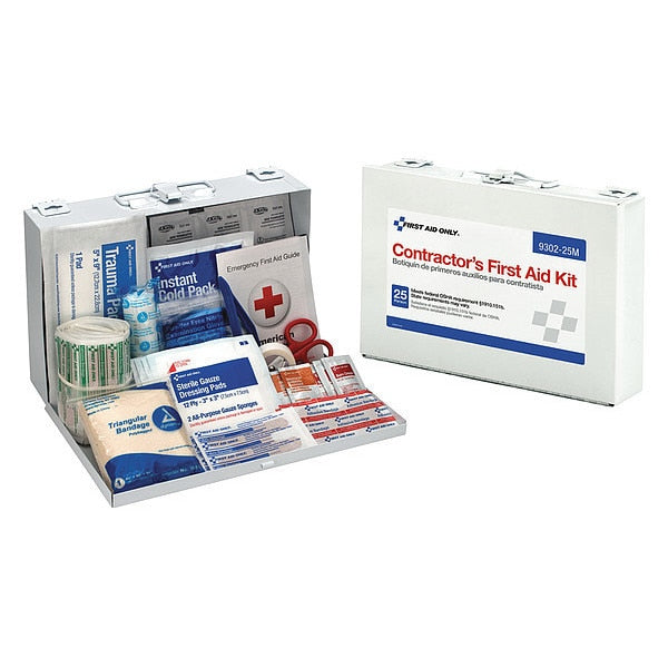 Bulk First Aid kit, Metal, 25 Person