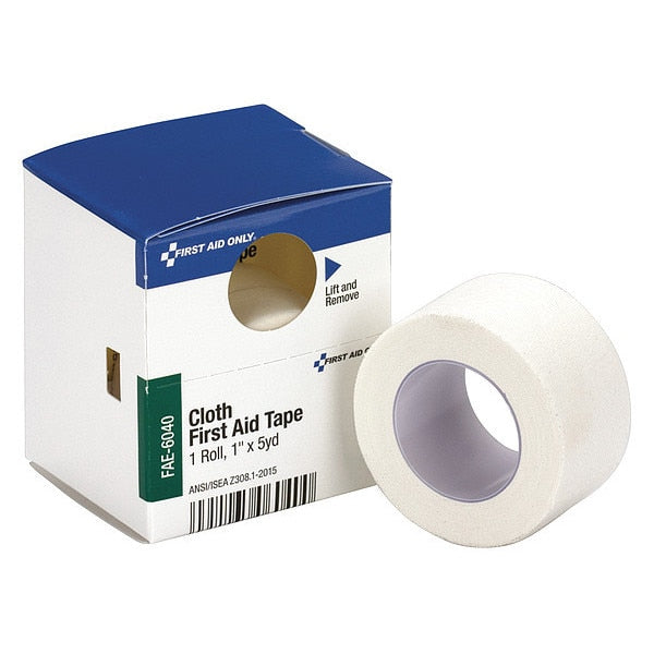 First Aid Tape, White, 1 in. W, 5 in. L