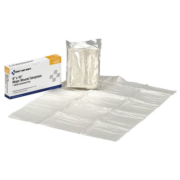 Trauma Pad, Sterile, White, 8 in. W, PK24