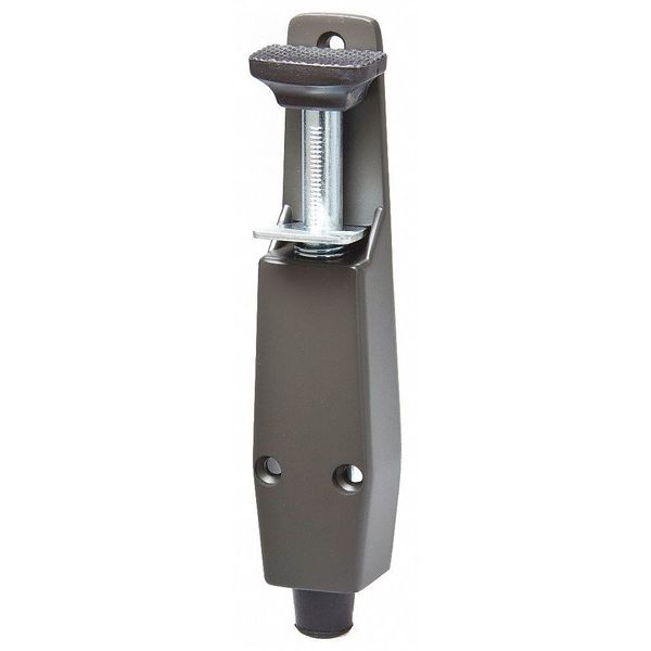 Plunger Door Holder, Cast Zinc, Brown, 7-3/4