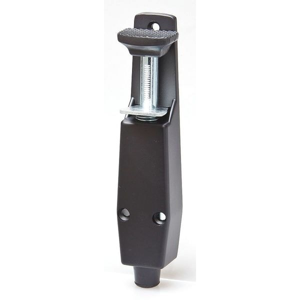 Plunger Door Holder, Cast Zinc, Black, 7-3/4