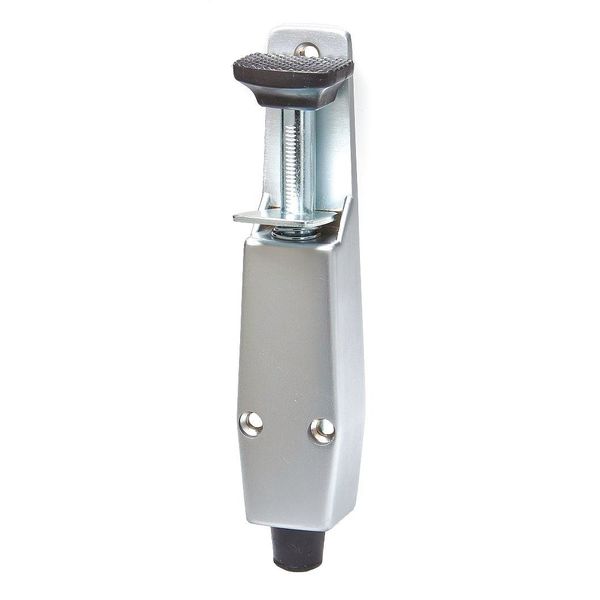 Plunger Door Holder, Cast Zinc, Sliver, 7-3/4