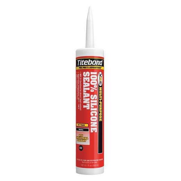 Sealant, 10.1 oz, Cartridge, White, Silicone Base