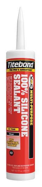 Sealant, 10.1 oz, Cartridge, Clear, Silicone Base