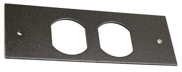 Duplex Faceplate Fitting, Gray, Steel