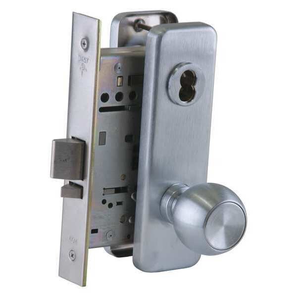 Mortise Lockset, Knob, 40H Ser., 40H Escutcheon, Store, Mech.
